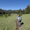 Hiking along the Mount Baldy trail