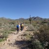 hikers on the Lost Dog Wash trail