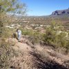 Views of the Superstition Mountain range from the Silly Mountain trail system