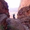 Photographer in action at Buck Farm Canyon - Grand Canyon