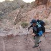 hiker on the Bright Angel trail
