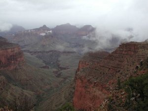 Inclement weather along the Hermit trail